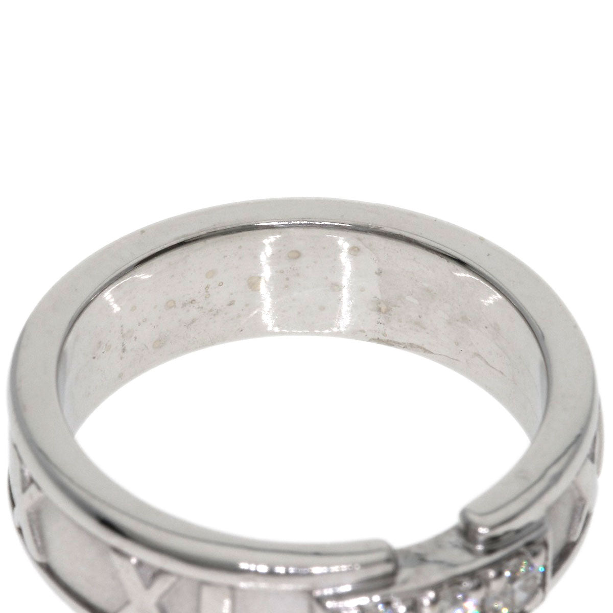 TIFFANY&Co. Atlas 3P Diamond Ring K18 White Gold Ladies [Used]