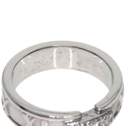 TIFFANY&Co. Atlas 3P Diamond Ring K18 White Gold Ladies [Used]