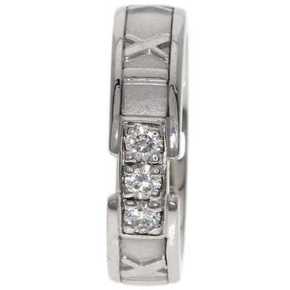 TIFFANY&Co. Atlas 3P Diamond Ring K18 White Gold Ladies [Used]