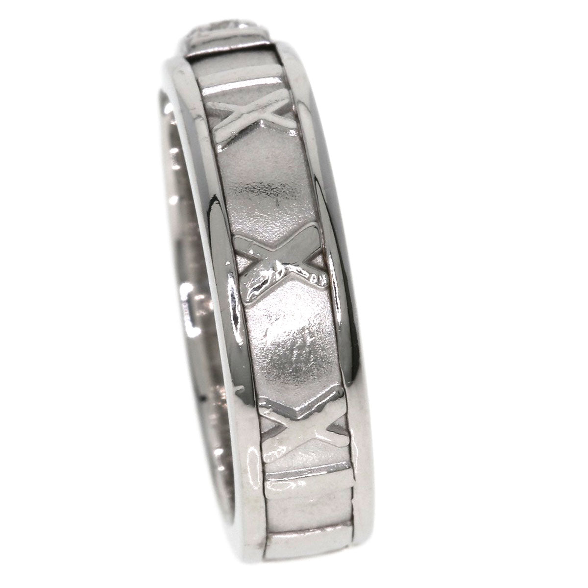 TIFFANY&Co. Atlas 3P Diamond Ring K18 White Gold Ladies [Used]