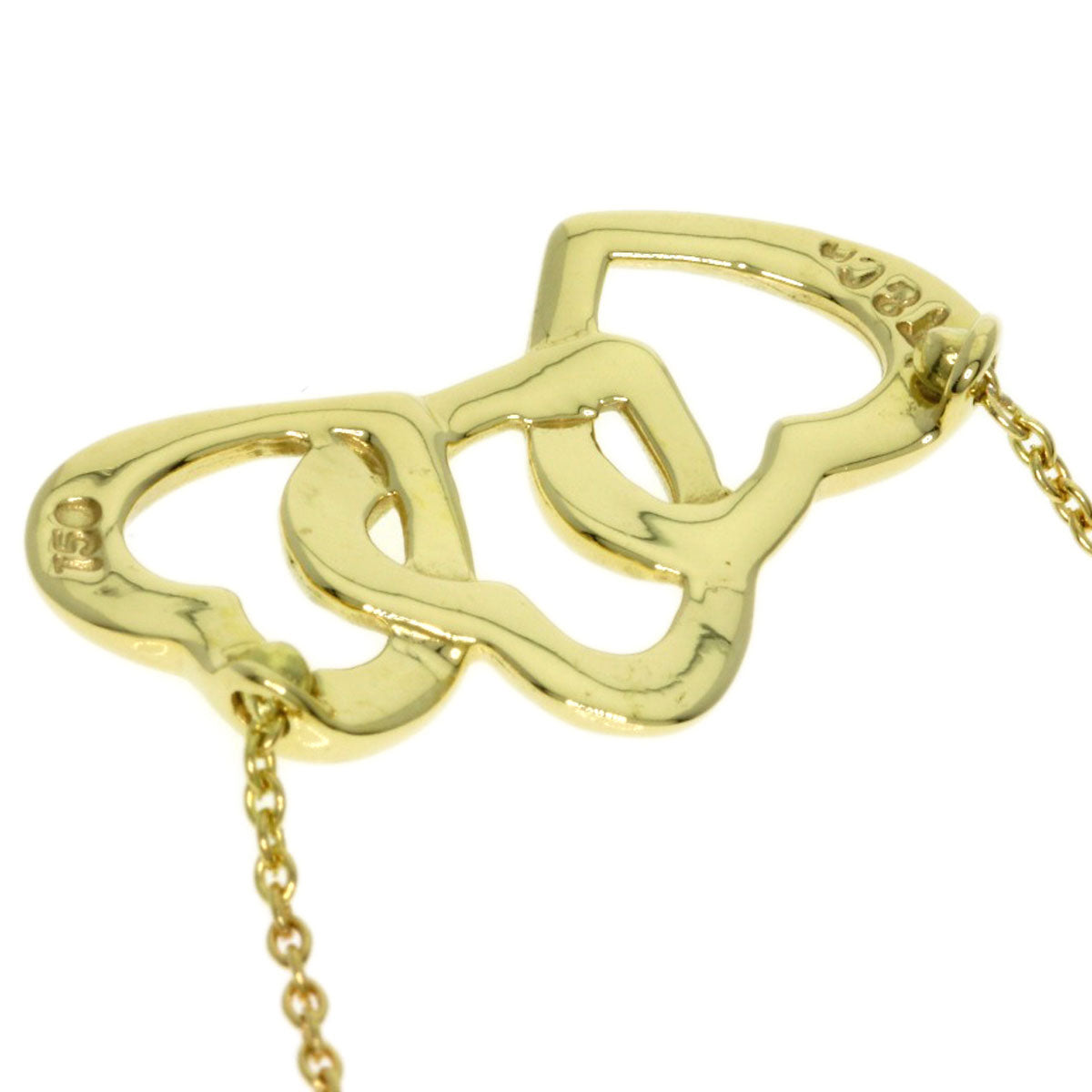 TIFFANY&Co. Triple heart Necklace K18 Yellow Gold Ladies [Used]