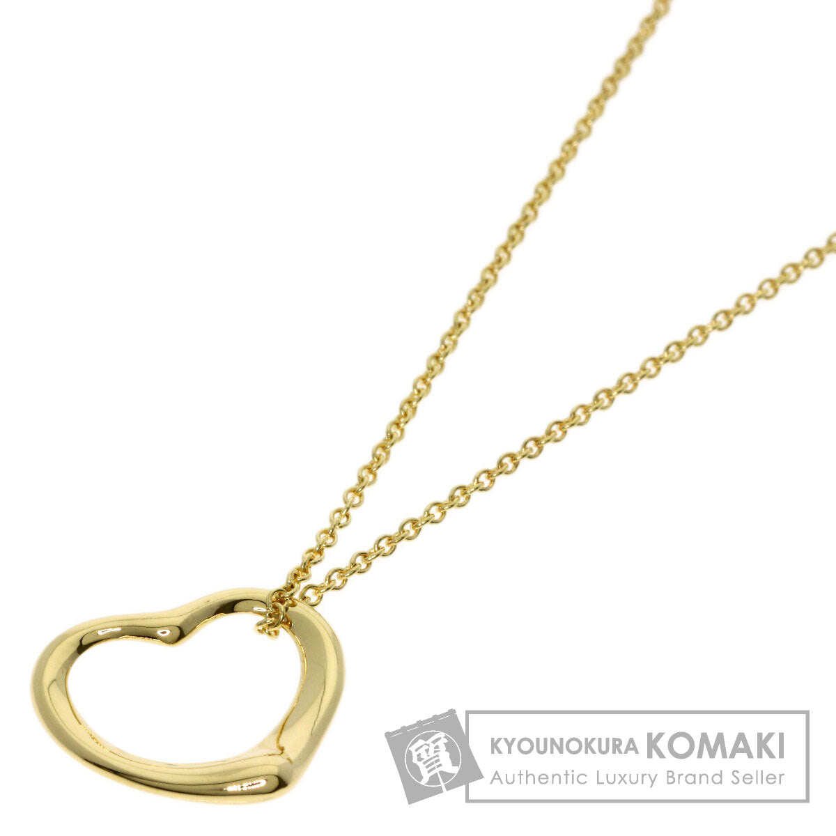 TIFFANY&Co. Open heart Necklace K18 Yellow Gold Ladies [Used]