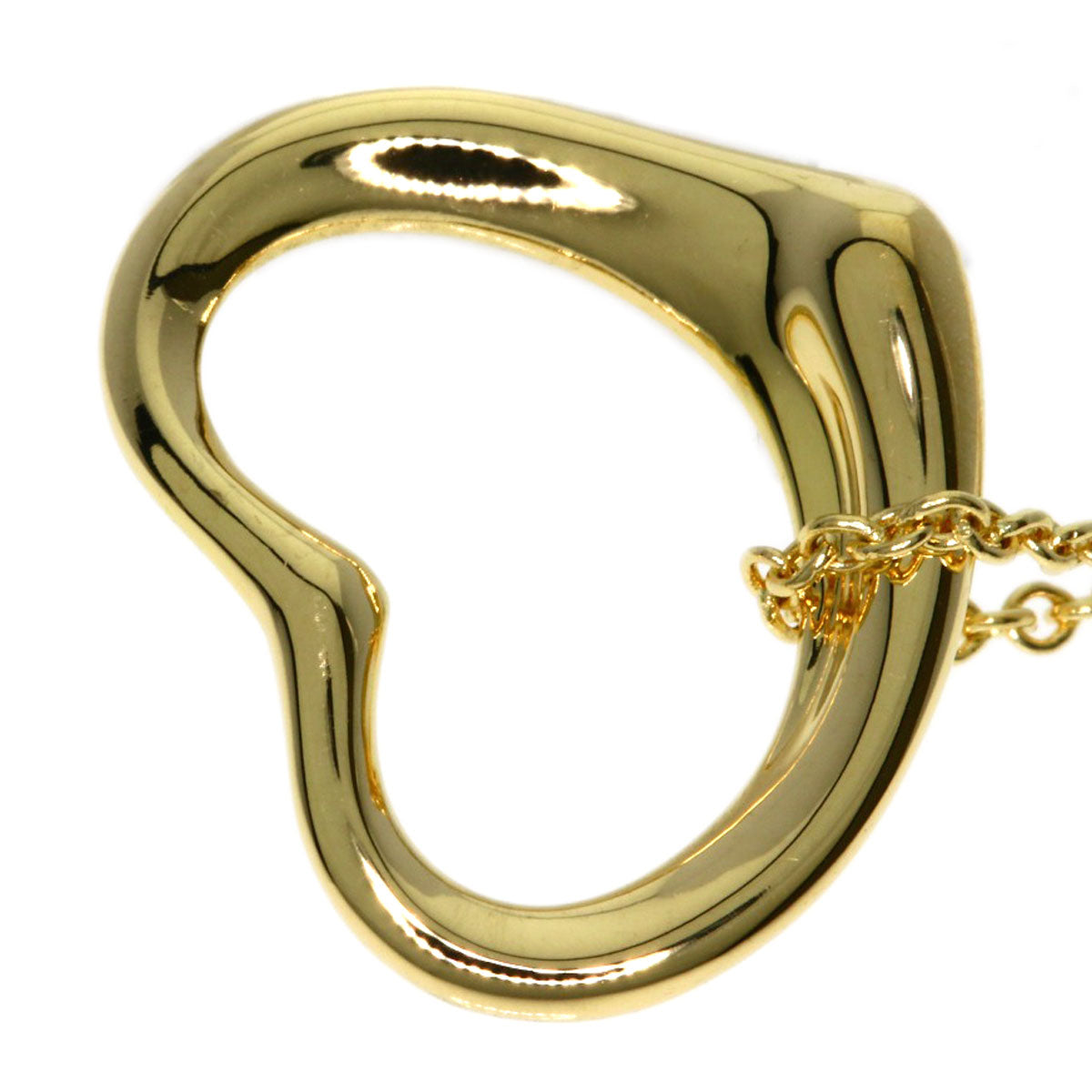 TIFFANY&Co. Open heart Necklace K18 Yellow Gold Ladies [Used]