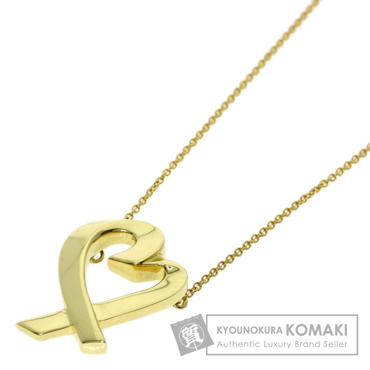 TIFFANY&Co. Loving heart Necklace K18 Yellow Gold Ladies [Used]