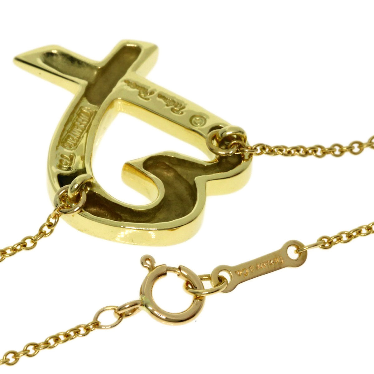 TIFFANY&Co. Loving heart Necklace K18 Yellow Gold Ladies [Used]
