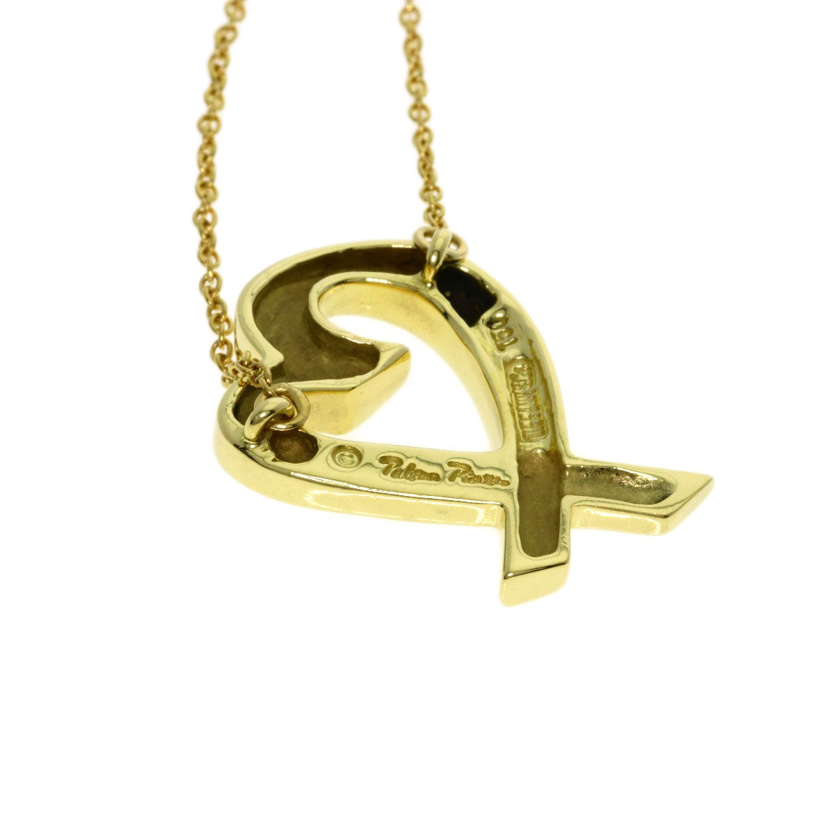 TIFFANY&Co. Loving heart Necklace K18 Yellow Gold Ladies [Used]