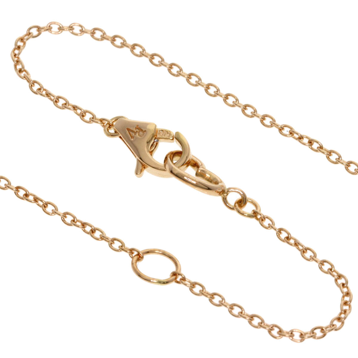 Ponte Vecchio Diamond Necklace K18 Pink Gold Ladies [Used]
