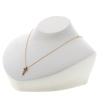 Ponte Vecchio Diamond Necklace K18 Pink Gold Ladies [Used]