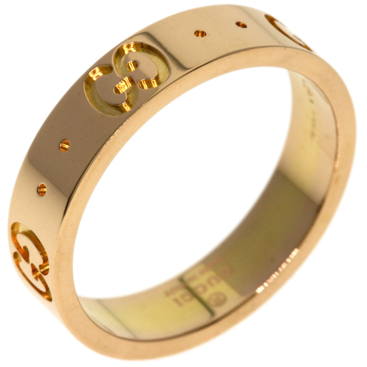 GUCCI Icon # 9 Ring K18 Pink Gold Ladies [Used]