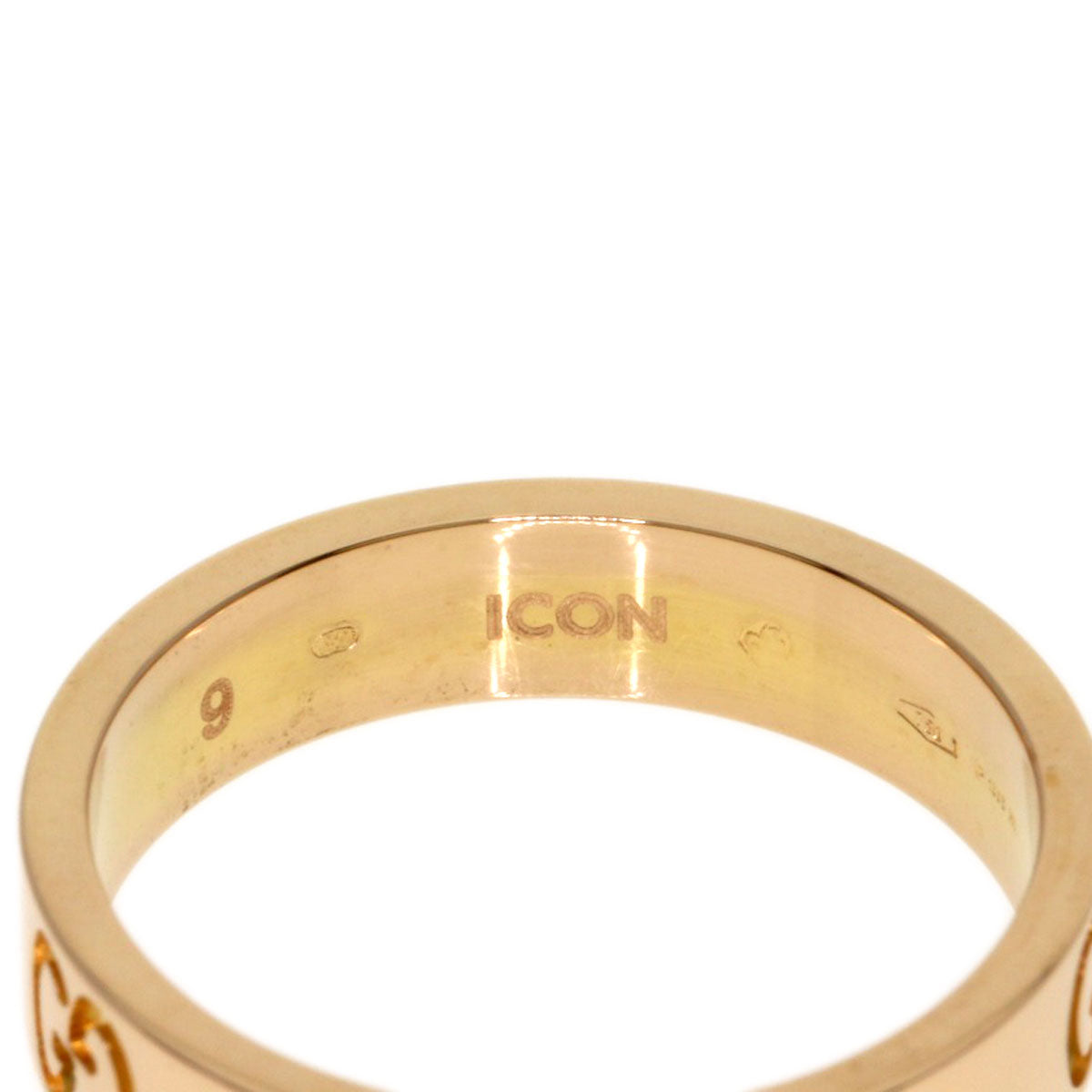 GUCCI Icon # 9 Ring K18 Pink Gold Ladies [Used]