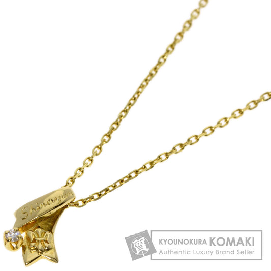 MIKIMOTO Diamond College Jewelry Necklace K18 Yellow Gold Ladies [Used]