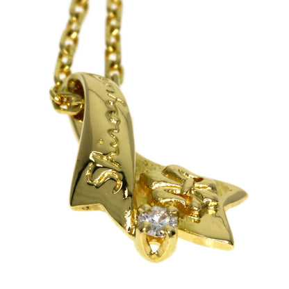 MIKIMOTO Diamond College Jewelry Necklace K18 Yellow Gold Ladies [Used]