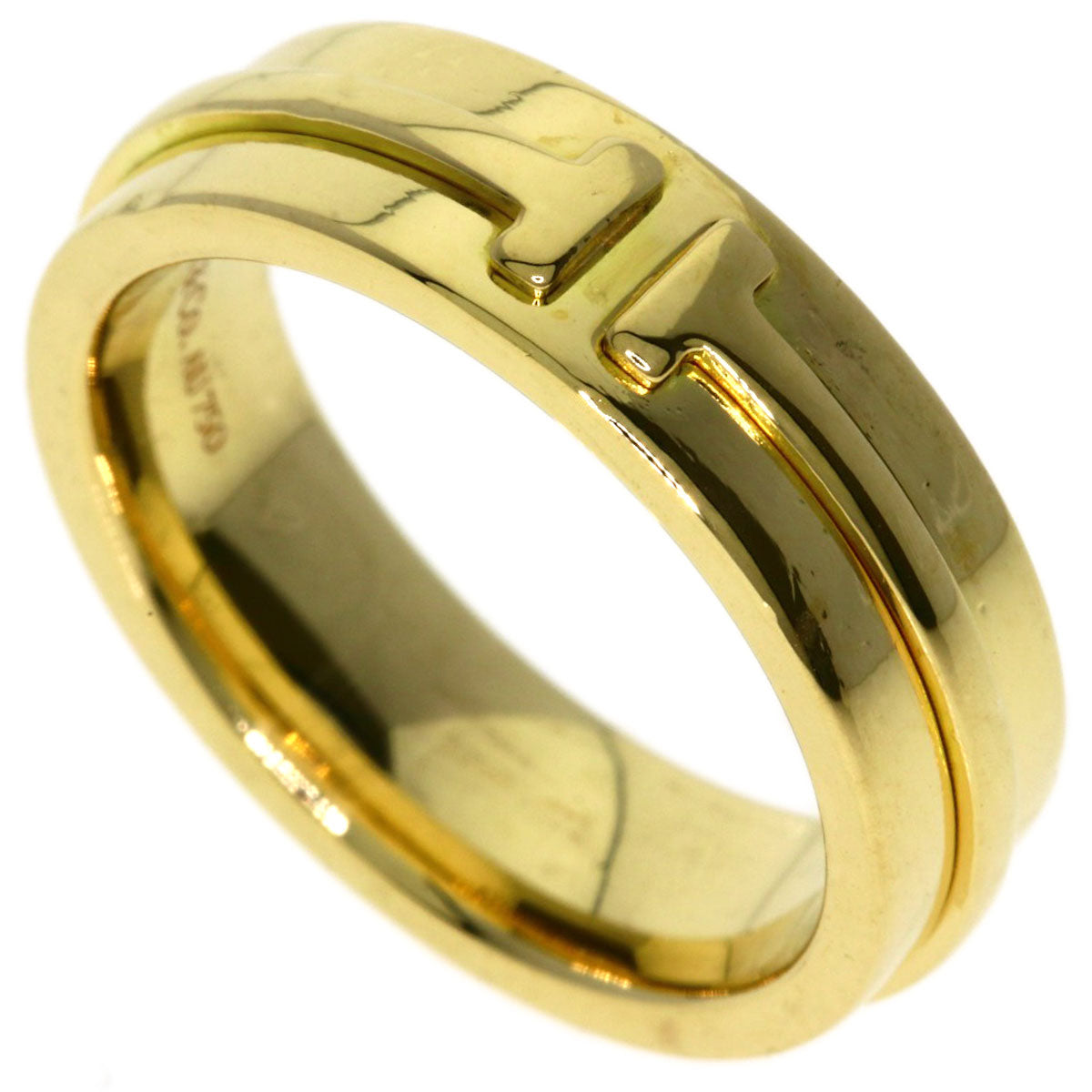 TIFFANY&Co. T TWO Ring K18 Yellow Gold Ladies [Used]
