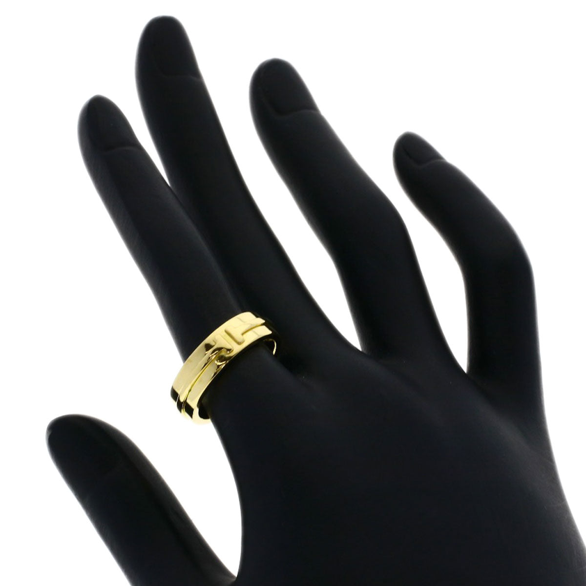 TIFFANY&Co. T TWO Ring K18 Yellow Gold Ladies [Used]