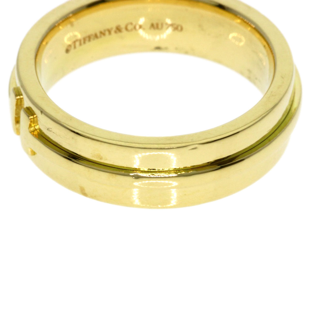 TIFFANY&Co. T TWO Ring K18 Yellow Gold Ladies [Used]