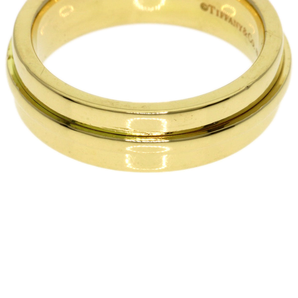 TIFFANY&Co. T TWO Ring K18 Yellow Gold Ladies [Used]