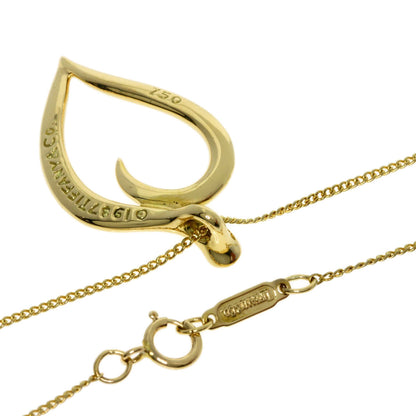 TIFFANY&Co. Leaf heart Necklace K18 Yellow Gold Ladies [Used]