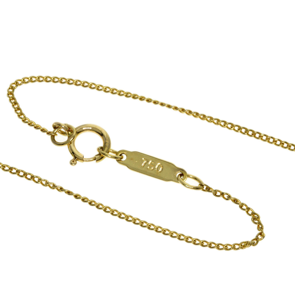 TIFFANY&Co. Leaf heart Necklace K18 Yellow Gold Ladies [Used]