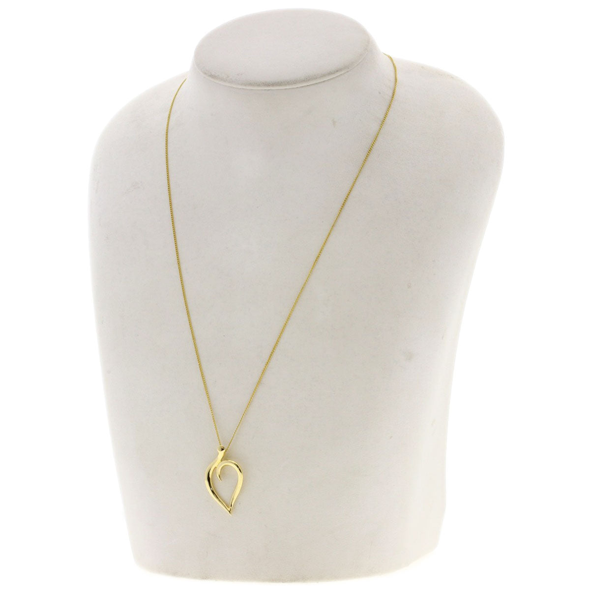 TIFFANY&Co. Leaf heart Necklace K18 Yellow Gold Ladies [Used]