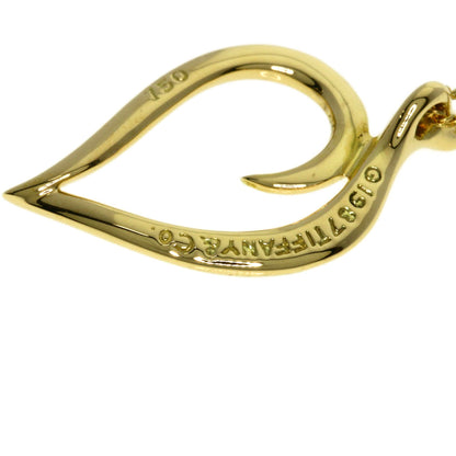 TIFFANY&Co. Leaf heart Necklace K18 Yellow Gold Ladies [Used]