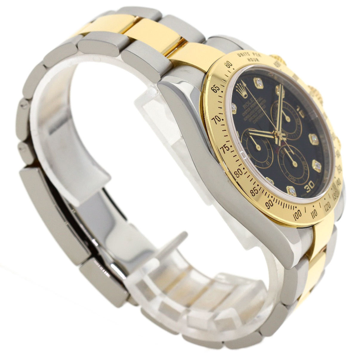 ROLEX Cosmograph Daytona 8P Diamond Watches 116523G Stainless Steel/SSxK18YG mens