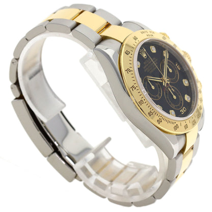 ROLEX Cosmograph Daytona 8P Diamond Watches 116523G Stainless Steel/SSxK18YG mens