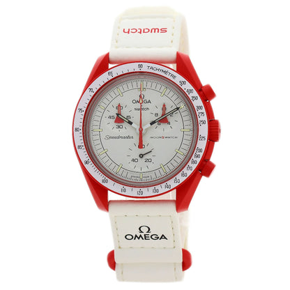 Swatch Speedmaster Omega Collaboration MISSION TO MARS Watches SO33R100 Ceramic/Nylon Boys