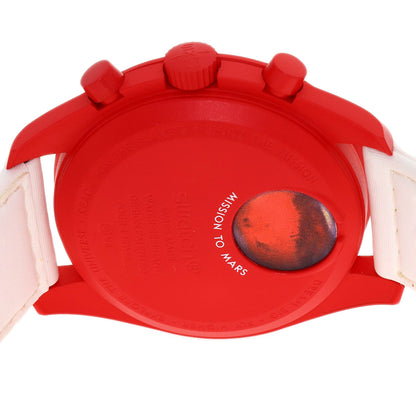 Swatch Speedmaster Omega Collaboration MISSION TO MARS Watches SO33R100 Ceramic/Nylon Boys