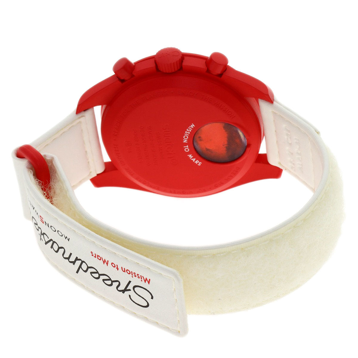Swatch Speedmaster Omega Collaboration MISSION TO MARS Watches SO33R100 Ceramic/Nylon Boys