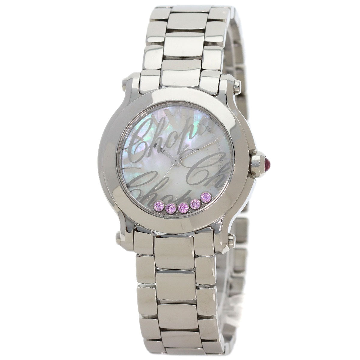 Chopard Happy Sports 5P Pink Sapphire Watches 27/8509 Stainless Steel/Stainless Steel Ladies