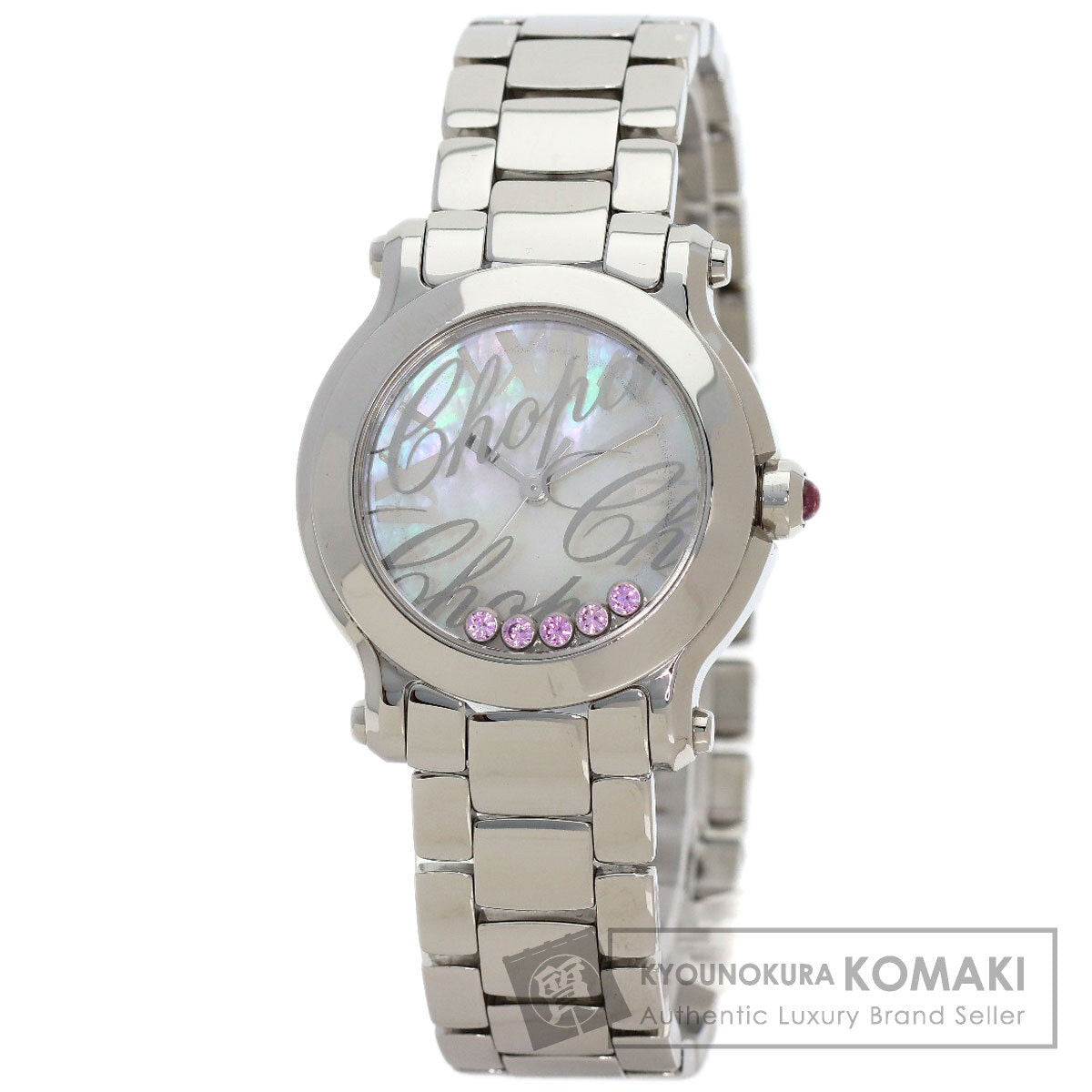 Chopard Happy Sports 5P Pink Sapphire Watches 27/8509 Stainless Steel/Stainless Steel Ladies