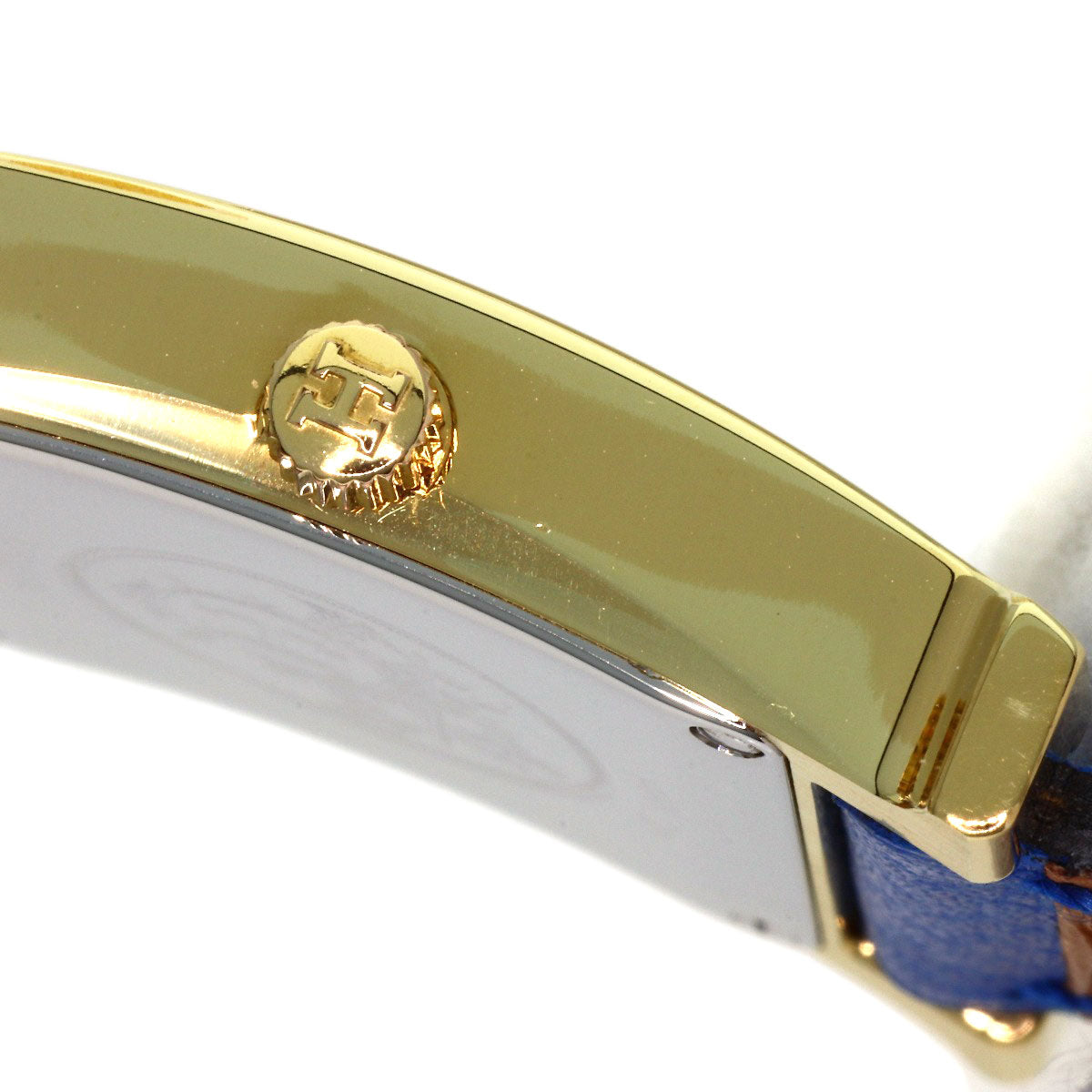 HERMES H watch Watches HH1.201 Gold Plated/Leather Ladies
