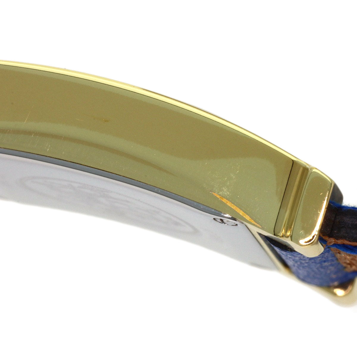 HERMES H watch Watches HH1.201 Gold Plated/Leather Ladies