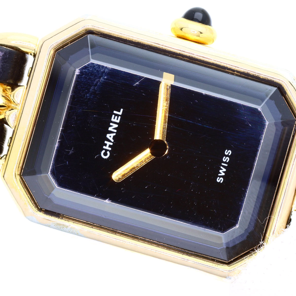 CHANEL Premiere L Watches Gold Plated/GPxLeather Ladies