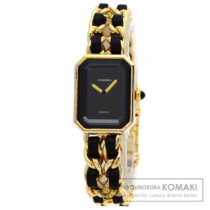 CHANEL Premiere L Watches Gold Plated/GPxLeather Ladies