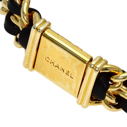 CHANEL Premiere L Watches Gold Plated/GPxLeather Ladies