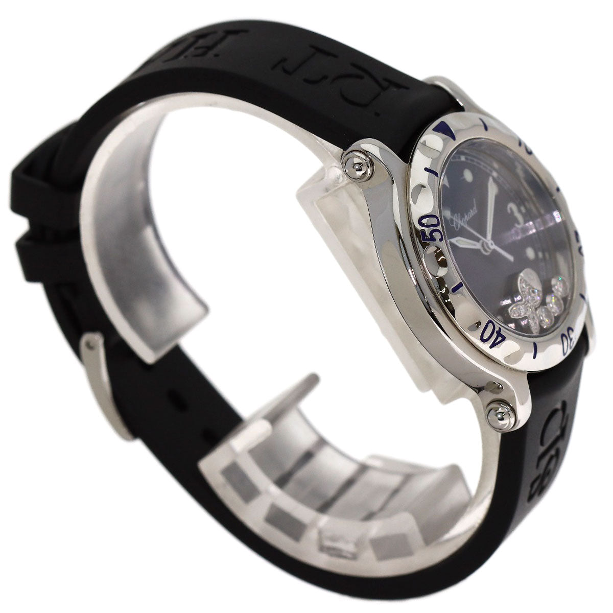 Chopard Happy Sports Fish Diamond Watches 27/8921 Stainless Steel/Rubber Ladies