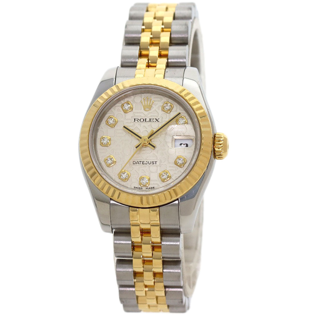 ROLEX DATEJUST 10P Diamond Watches 179173G K18 Yellow Gold/K18YGxSS Ladies
