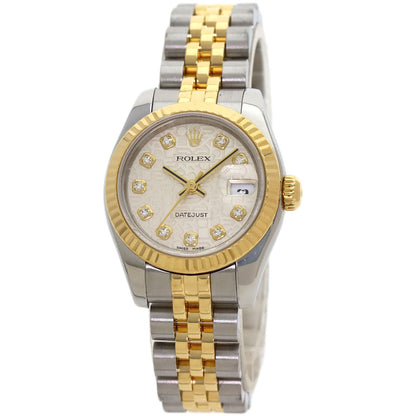 ROLEX DATEJUST 10P Diamond Watches 179173G K18 Yellow Gold/K18YGxSS Ladies