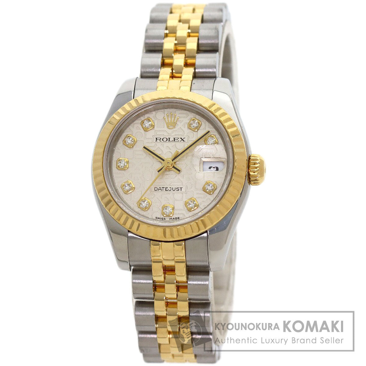 ROLEX DATEJUST 10P Diamond Watches 179173G K18 Yellow Gold/K18YGxSS Ladies