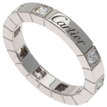 CARTIER Lanier Half Diamond # 49 Ring K18 White Gold Ladies [Used]