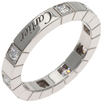 CARTIER Lanier Half Diamond # 49 Ring K18 White Gold Ladies [Used]