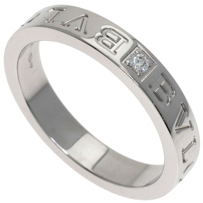 BVLGARI Essential Band 1P Diamond Ring K18 White Gold Ladies [Used]