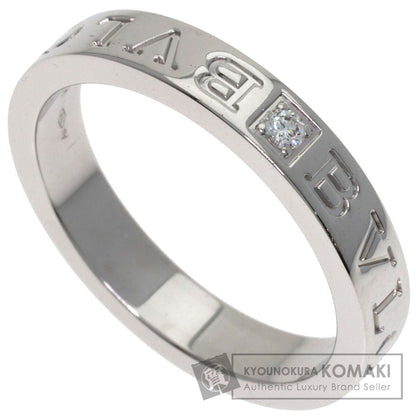 BVLGARI Essential Band 1P Diamond Ring K18 White Gold Ladies [Used]