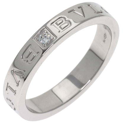 BVLGARI Essential Band 1P Diamond Ring K18 White Gold Ladies [Used]