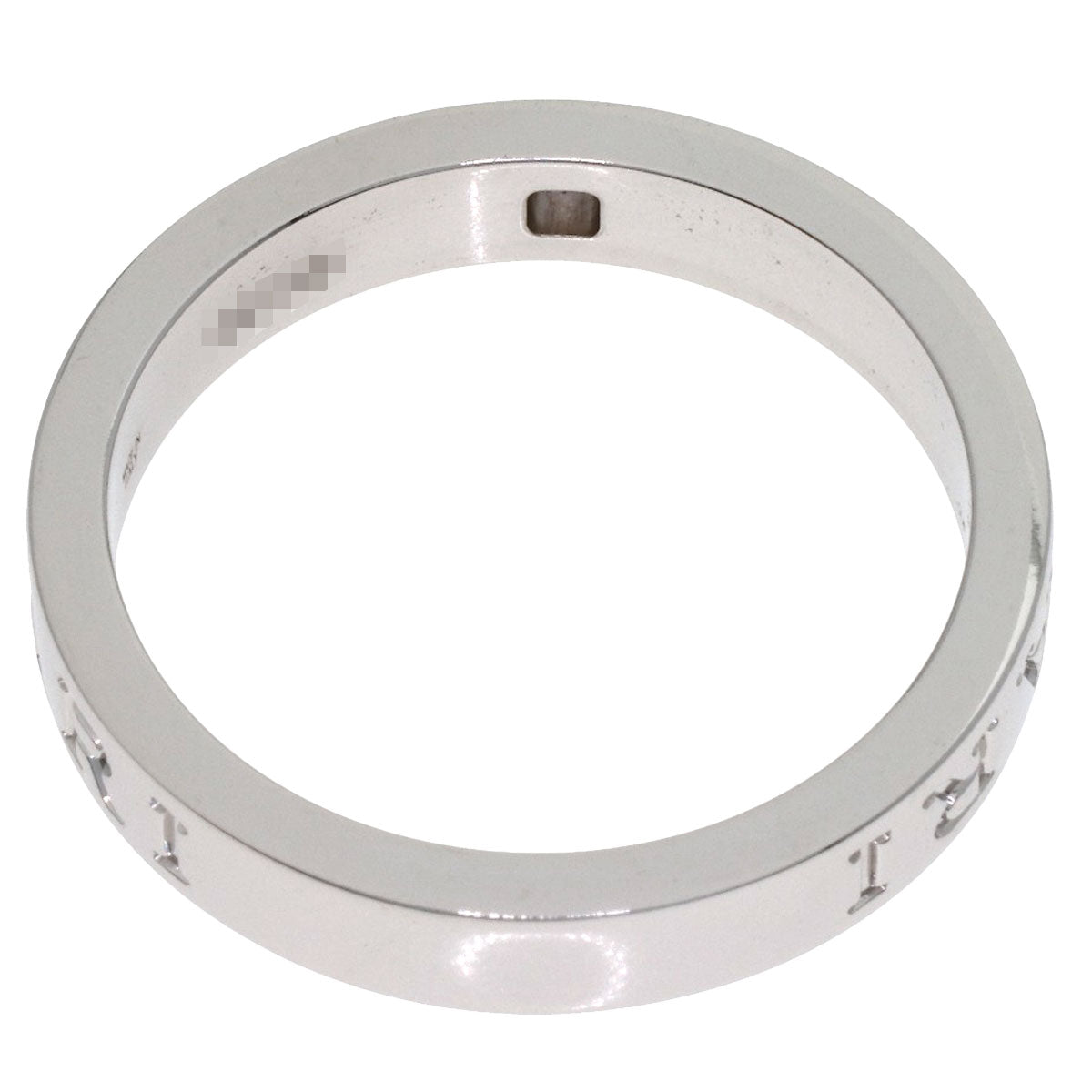 BVLGARI Essential Band 1P Diamond Ring K18 White Gold Ladies [Used]