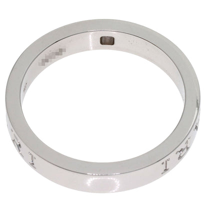 BVLGARI Essential Band 1P Diamond Ring K18 White Gold Ladies [Used]