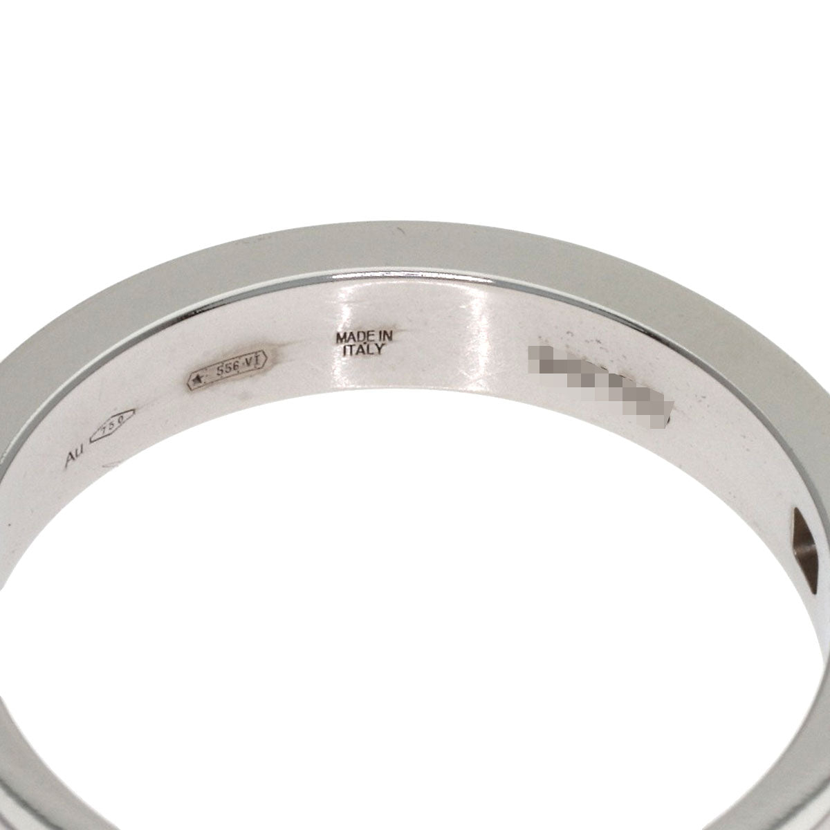 BVLGARI Essential Band 1P Diamond Ring K18 White Gold Ladies [Used]