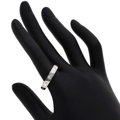 BVLGARI Essential Band 1P Diamond Ring K18 White Gold Ladies [Used]