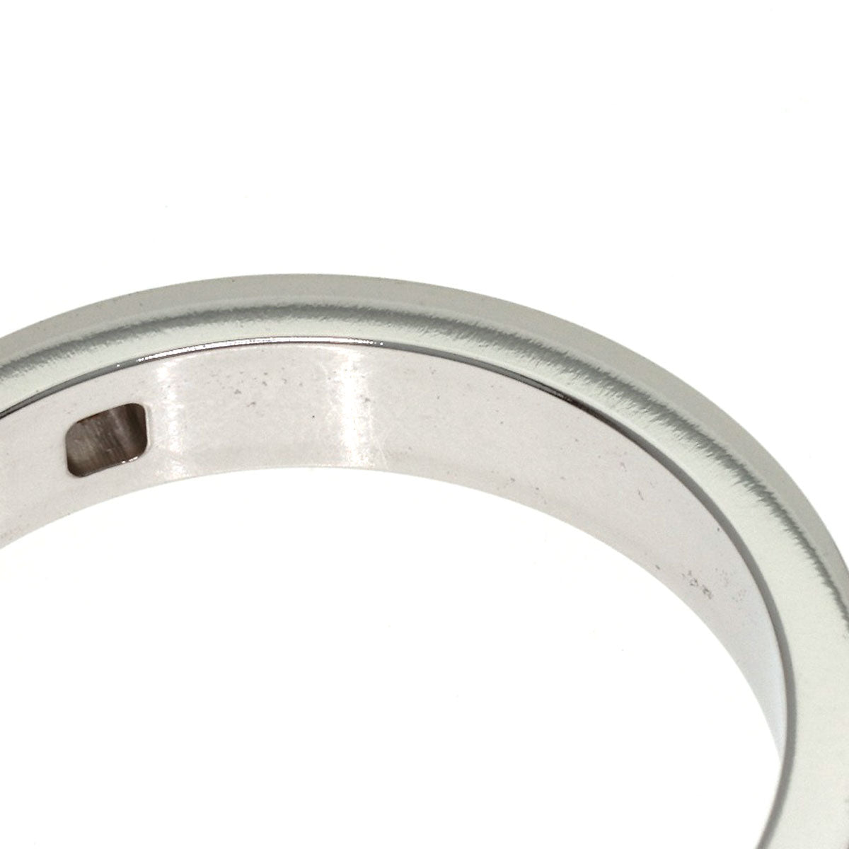 BVLGARI Essential Band 1P Diamond Ring K18 White Gold Ladies [Used]